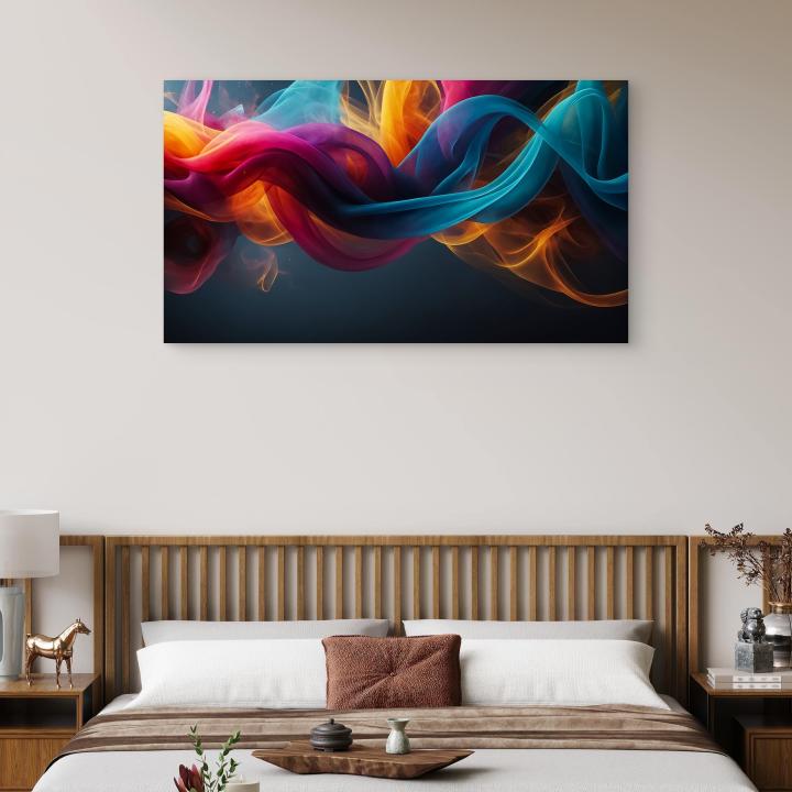 Large Tempered Glass Panel Art - Peaceful Seascape with Origami Boat