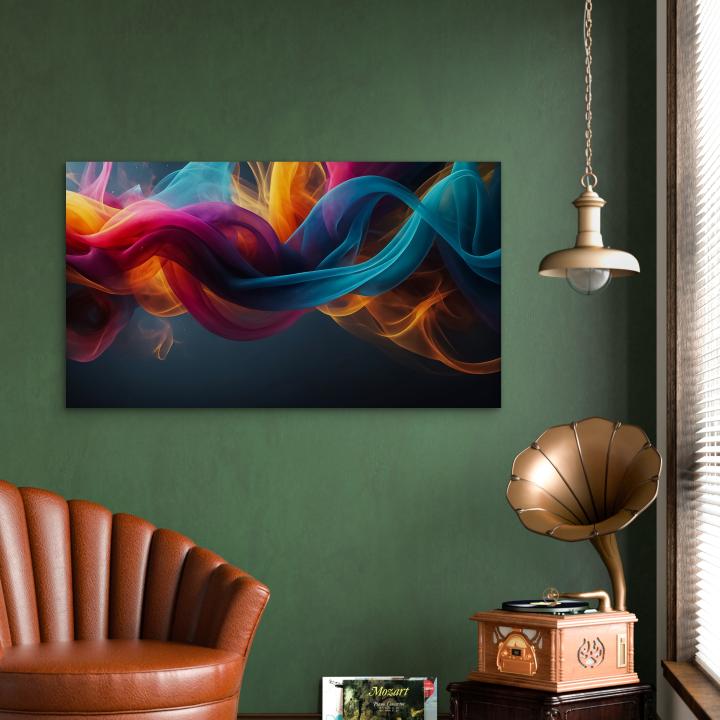 Large Tempered Glass Panel Art - Peaceful Seascape with Origami Boat