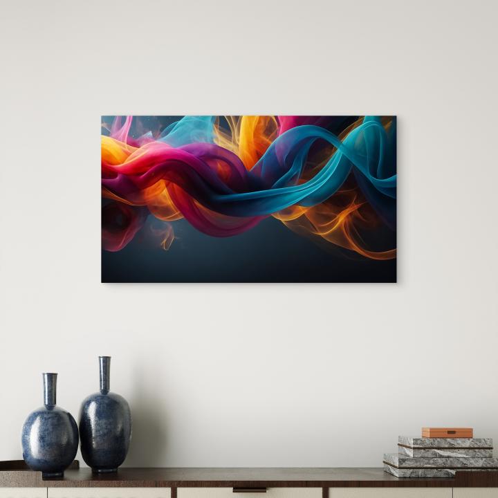 Large Tempered Glass Panel Art - Peaceful Seascape with Origami Boat