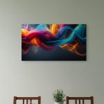 Large Tempered Glass Panel Art - Peaceful Seascape with Origami Boat