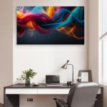 Large Tempered Glass Panel Art - Peaceful Seascape with Origami Boat